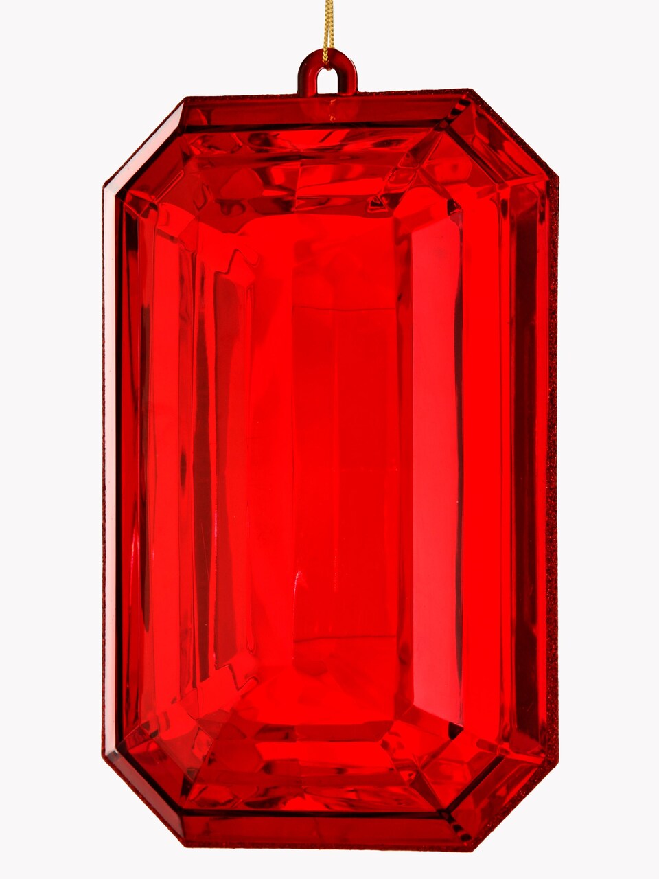 MTX67416 9" Acrylic Emerald Cut Precious Gem Ornament - Choose from Stunning Colors